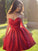 Ruffles A-Line/Princess Satin Sweetheart Sleeveless Short/Mini Dresses