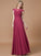 Sleeves Scoop Chiffon A-Line/Princess Short Floor-Length Bridesmaid Dresses