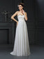 Sleeveless Sweetheart Long Ruffles A-Line/Princess Chiffon Wedding Dresses