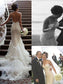 Court Train Tulle Straps Trumpet/Mermaid Lace Spaghetti Sleeveless Wedding Dresses