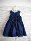 Scoop Lace Tea-Length Bowknot A-line/Princess Sleeveless Flower Girl Dresses