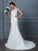 Court Train V-neck Lace Trumpet/Mermaid Sleeveless Tulle Wedding Dresses