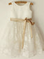 Sleeveless Knee-Length A-Line/Princess Lace Tulle Scoop Flower Girl Dresses