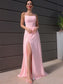 Sleeveless A-Line/Princess Halter Floor-Length Chiffon Ruffles Dresses
