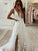 Stretch Sweep/Brush Crepe Train A-Line/Princess V-neck Applique Sleeveless Wedding Dresses