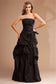 A-Line/Princess Strapless Ruffles Sleeveless Long Taffeta Dresses