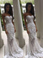 Sleeveless Trumpet/Mermaid Train Court Applique Sweetheart Lace Wedding Dresses