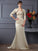 Strapless Trumpet/Mermaid Long Satin Mother Sleeveless Applique of the Bride Dresses