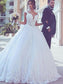 Gown Sweetheart Sleeveless Train Lace Sweep/Brush Ball Tulle Wedding Dresses