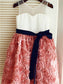 Lace Tea-Length A-line/Princess Sleeveless Hand-made Scoop Flower Flower Girl Dresses