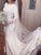 Long Sleeves Lace Court Trumpet/Mermaid Train Scoop Satin Wedding Dresses
