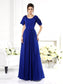 Long Mother of A-Line/Princess Sleeveless Chiffon Scoop the Bride Dresses