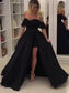 Sleeveless Sweep/Brush Off-the-Shoulder Ball Gown Train Lace Satin Dresses