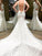 Sleeves Ball Cathedral Off-the-Shoulder Short Train Gown Lace Wedding Dresses