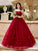 Tulle Applique Ball Gown Sweetheart Sleeveless Floor-Length Dresses