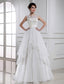 Long A-Line/Princess Sleeveless Beading Lace Organza Wedding Dresses