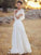 Chiffon Sleeves A-Line/Princess Short Ruched V-neck Floor-Length Wedding Dresses