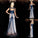 Long Sleeveless Applique Straps Sheath/Column Elastic Woven Satin Dresses