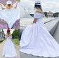 A-Line/Princess Satin Off-the-Shoulder Sash/Ribbon/Belt Floor-Length Sleeveless Dresses