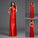 Woven One-Shoulder Long Sleeveless Elastic Sheath/Column Satin Bridesmaid dresses