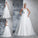 Neck Long Gown Sleeveless Sheer Ball Lace Net Wedding Dresses
