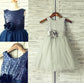 Sleeveless Flower Scoop Hand-Made A-line/Princess Long Net Dresses