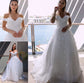 Chapel Gown Tulle Applique V-neck Sleeveless Ball Train Wedding Dresses