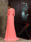 Long Sweetheart Sleeves of Trumpet/Mermaid Mother 1/2 Chiffon the Bride Dresses