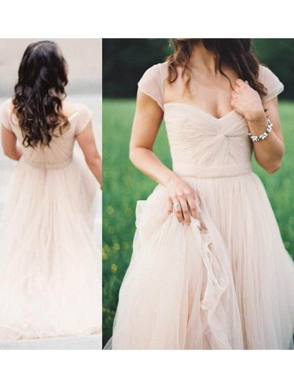 Sweetheart A-Line/Princess Floor-Length Sleeveless Ruched Chiffon Dresses