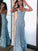 Sheath/Column Halter Applique Tulle Sleeveless Floor-Length Dresses