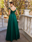 Off-the-Shoulder A-Line/Princess Sequin Sleeveless Satin Floor-Length Dresses