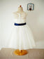 Lace Scoop Sleeveless Ankle-Length A-line/Princess Tulle Flower Girl Dresses