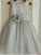Tea-Length Sleeveless A-line/Princess Sequin Scoop Tulle Flower Girl Dresses