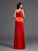 Woven One-Shoulder Long Sleeveless Elastic Sheath/Column Satin Bridesmaid dresses