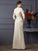Long Square Mother Woven Satin Lace of Sleeveless Sheath/Column Elastic the Bride Dresses