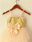 Sleeveless Spaghetti A-line/Princess Tea-Length Net Straps Sequin Flower Girl Dresses