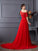 A-Line/Princess Applique One-Shoulder Sleeveless Long Chiffon Dresses