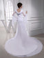 Chiffon V-neck Trumpet/Mermaid Beading Long Wedding Dresses