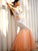 Sleeveless Trumpet/Mermaid V-neck Tulle Floor-Length Sequin Dresses