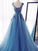 Jewel Sweep/Brush Sleeveless Gown Train Ball Applique Tulle Dresses