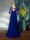 of Sequin A-Line/Princess Long Sleeves Chiffon Mother 3/4 V-neck the Bride Dresses