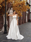 Sweep/Brush Sleeveless A-Line/Princess Satin Strapless Ruffles Train Wedding Dresses