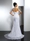 Sleeveless Trumpet/Mermaid Sweetheart Long Lace Satin Wedding Dresses