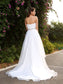 A-Line/Princess Sleeveless High Beading Sweetheart Low Organza Wedding Dresses