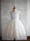 Sleeves Scoop Short A-line/Princess Lace Tea-Length Flower Girl Dresses