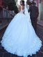 Gown Sweetheart Sleeveless Train Lace Sweep/Brush Ball Tulle Wedding Dresses