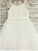 Scoop Knee-Length A-line/Princess Sleeveless Lace Tulle Flower Girl Dresses