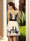 Homecoming Dresses A-Line/Princess Meredith Square Applique Sleeveless Short Chiffon Cocktail Dresses