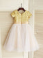 Sleeves Sequin Scoop A-line/Princess Short Long Tulle Dresses