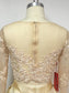 Sleeves Scoop A-Line/Princess Taffeta Applique Long Floor-Length Two Piece Dresses